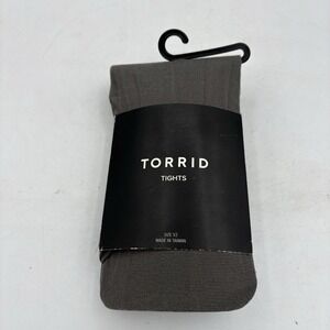 Torrid Tights Womens Size 1 / 2 Opaque‎ Nylon Spandex Dark Gray
